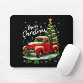 Tapis De Souris Merry Christmas Red Truck Funny Xmas Tree Family M (Avec souris)