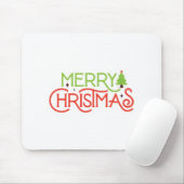 Tapis De Souris Merry Christmas Typo Devis (Avec souris)