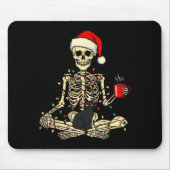 Tapis De Souris Merry Christmas Xmas Skull Skeleton Funny Matching (Devant)