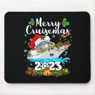 Tapis De Souris Merry Cruisemas 2023 Noël Père Noël Reindeer Crui