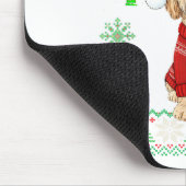 Tapis De Souris Merry Doodlemas Goldendoodle Wearing Ugly Christma (Coin)