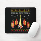 Tapis De Souris Merry Glizzmas Hot Dog Funny Ugly Christmas Sweate (Avec souris)