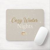 Tapis De Souris Merry Hearth: Cozy Winter Nights Minimalist Mousep (Avec souris)