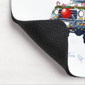 Tapis De Souris Merry Jeepmas Ugly Light Reindeer Christmas Funny (Coin)