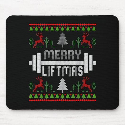 Tapis De Souris Merry Liftmas - Trainer Ugly Style Christmas (Devant)