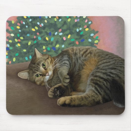 Tapis De Souris Merry Mischief - Christmas Kitty (Devant)