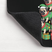 Tapis De Souris Merry Pugmas Funny Pug Christmas Tree Holiday Long (Coin)