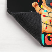 Tapis De Souris Merry Pugmas Pug Christmas Santa Pug Xmas Lights D (Coin)