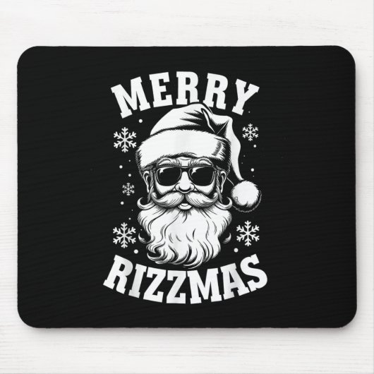Tapis De Souris Merry Rizzmas Funny Christmas Santa Claus Happy Ch (Devant)