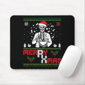 Tapis De Souris Merry Rx Mas Skeleton Pharmacist Pharmacy Tech Ugl (Avec souris)