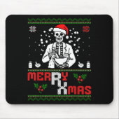 Tapis De Souris Merry Rx Mas Skeleton Pharmacist Pharmacy Tech Ugl (Devant)
