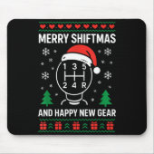 Tapis De Souris Merry Shiftmas And Happy New Manual Driver Christm (Devant)