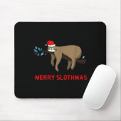 Tapis De Souris Merry Slothmas Funny Sloth Christmas (Avec souris)