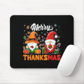 Tapis De Souris Merry Thanksmas Funny Fall Thanksgiving Santa Gnom (Avec souris)