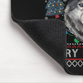 Tapis De Souris Merry Wolfmas Merry Christmas Wolf Ugly Sweater Fu (Coin)