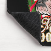 Tapis De Souris Merry Woofmas English Bulldog With Santa Claus Hat (Coin)