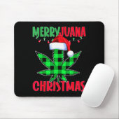 Tapis De Souris Merryjuana Weed Leaf Funny Christmas Pajama X-mas (Avec souris)