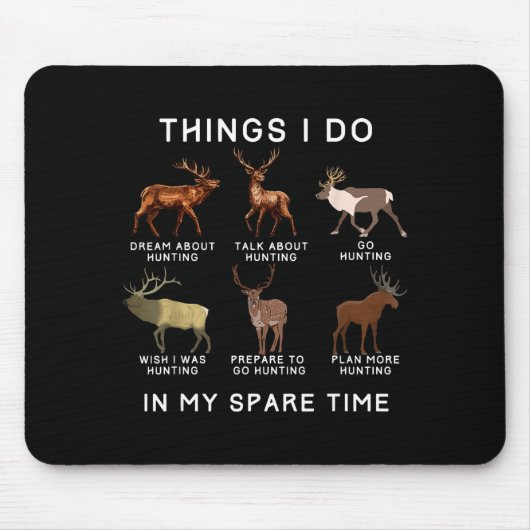 Tapis De Souris Mes Choses Temps Libre Elk Cerf (Devant)