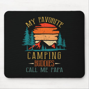 Tapis De Souris Mes copains de camping préférés m'appellent Papa D