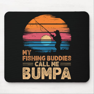 Tapis De Souris Mes Épouses De Pêche M'Appelent Bumpa Retro Vintag