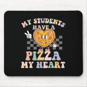 Tapis De Souris Mes Étudiants Ont Une Pizza-Mon coeur