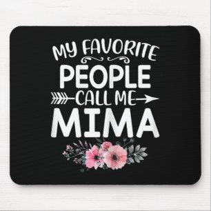 Tapis De Souris Mes Gens Favoris M'Appelent Mima Mima Rose Floral