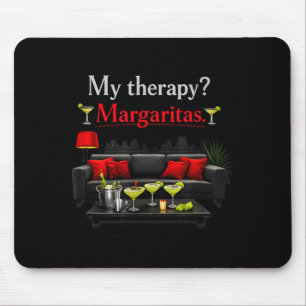Tapis De Souris Mes margaritas de thérapie. conception lounge équi