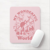 Tapis De Souris Mes merveilleuses fleurs rétro du monde (Avec souris)