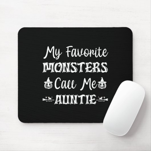 Tapis De Souris Mes Monstres Favoris M'Appelent Tante Fun Chat Tan (Avec souris)