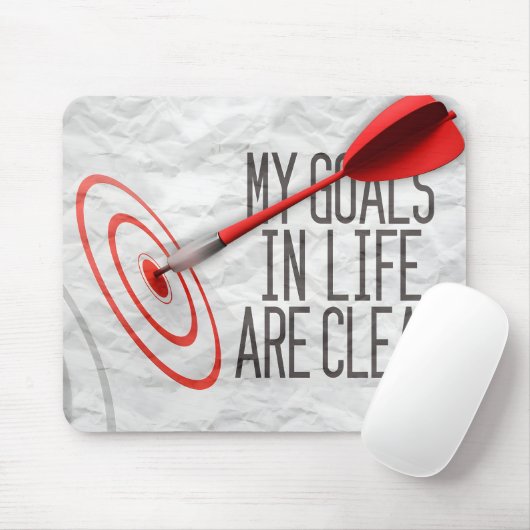 Tapis De Souris "Mes objectifs sont clairs" Motivation Affirmation (Avec souris)