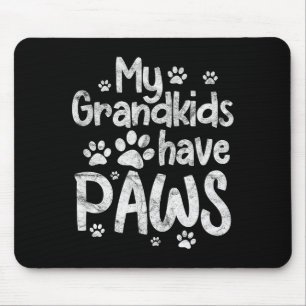 Tapis De Souris Mes petits-enfants ont des pattes drôle chien chat