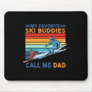 Tapis De Souris Mes potes de ski préférés m'appellent Papa Retro S