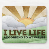 Tapis De Souris "Mes valeurs" Motivation Affirmation (Devant)
