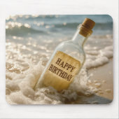 Tapis De Souris Message d'anniversaire dans une bouteille (Devant)
