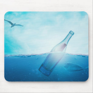 Tapis De Souris Message dans une bouteille