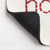 Tapis De Souris message texte HOPE cousu rouge avec aiguille (Coin)