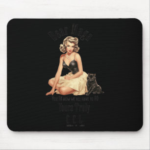 Tapis De Souris Messages Des Femmes De Chat Sans Enfant 1