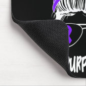 Tapis De Souris Messy Bun Purple Out Epilepsy Fighter Awareness Mo (Coin)