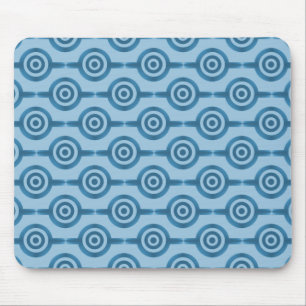 Tapis De Souris Métallo Bleu Cercles tendance Mousepad