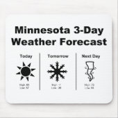 Tapis De Souris Météo du Minnesota (Devant)