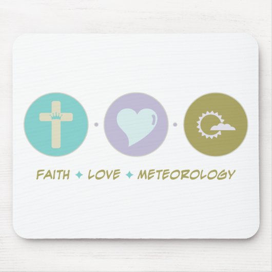 Tapis De Souris Météorologie d'amour de foi (Devant)