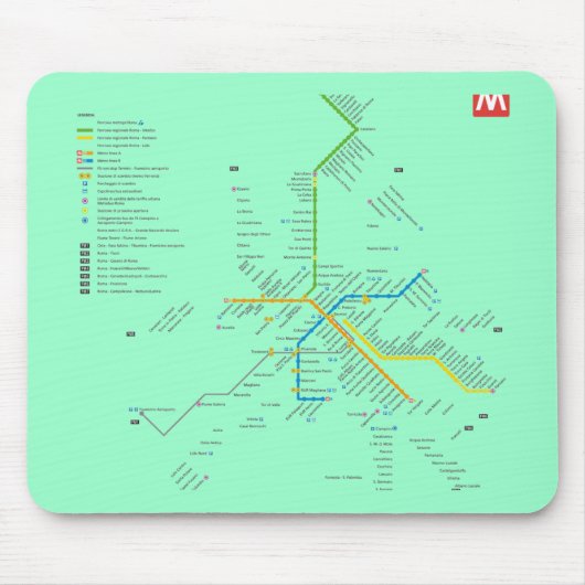 TAPIS DE SOURIS MÉTRO DE ROME (Devant)