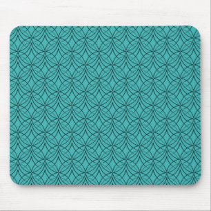 Tapis De Souris Métro Turquoise Vibrant Retro Mousepad
