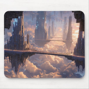 Tapis De Souris Métropole flottante dans les nuages