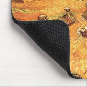 Tapis De Souris Meules avec moissonneuse de Vincent van Gogh (Coin)
