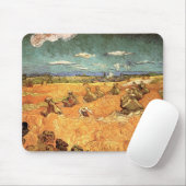 Tapis De Souris Meules avec moissonneuse de Vincent van Gogh (Avec souris)