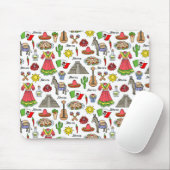 Tapis De Souris Mexique| Motif des symboles (Avec souris)