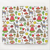Tapis De Souris Mexique| Motif des symboles (Devant)