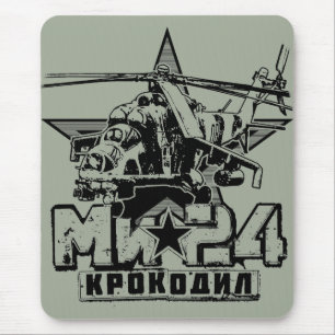 Tapis De Souris Mi-24 gros hélicoptère soviétique