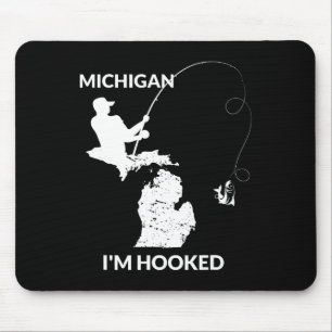 Tapis De Souris Mi Michigan Maillot de pêche Cadeau pour les pêche